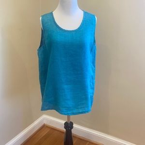 Reversible linen tank, no brand or size label - likely Medium/Large